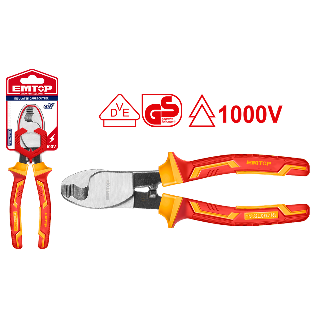 ALICATE CORTA CABLE INDUSTRIAL 6&quot; AISLADO 1000V- EMTOP