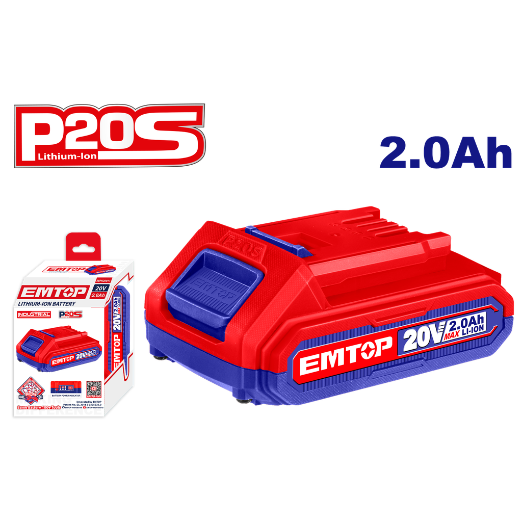 BATERIA DE IONES DE LITIO 20V 2AH - EMTOP