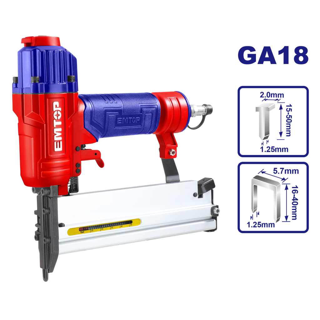 CLAVILLADORA Y GRAPADORA NEUMATICA INDUSTRIAL GA18 - EMTOP