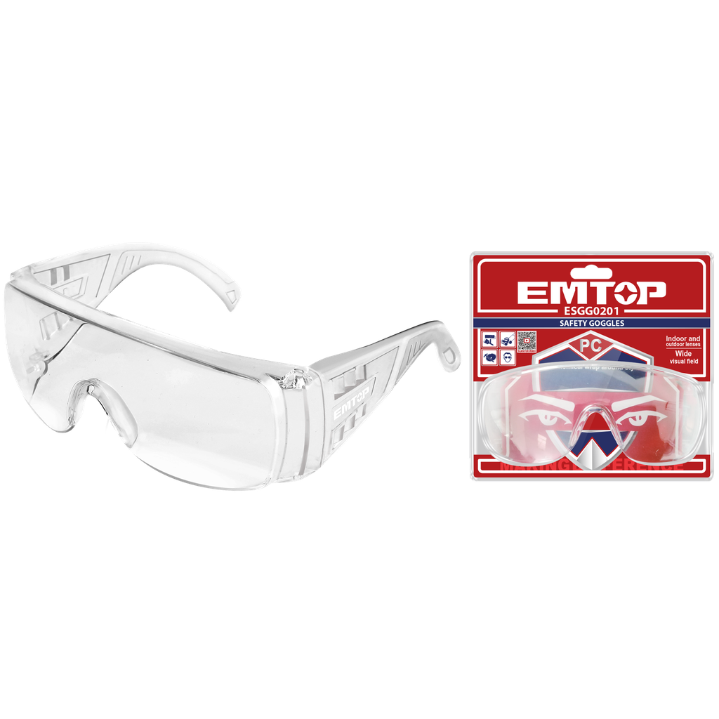 GAFAS PROTECTORAS TRANSPARENTES DE PC NORMADA - EMTOP