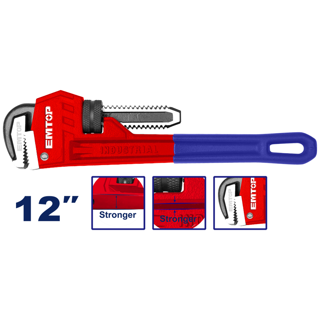 LLAVE PARA TUBO INDUSTRIAL 12&quot; - EMTOP