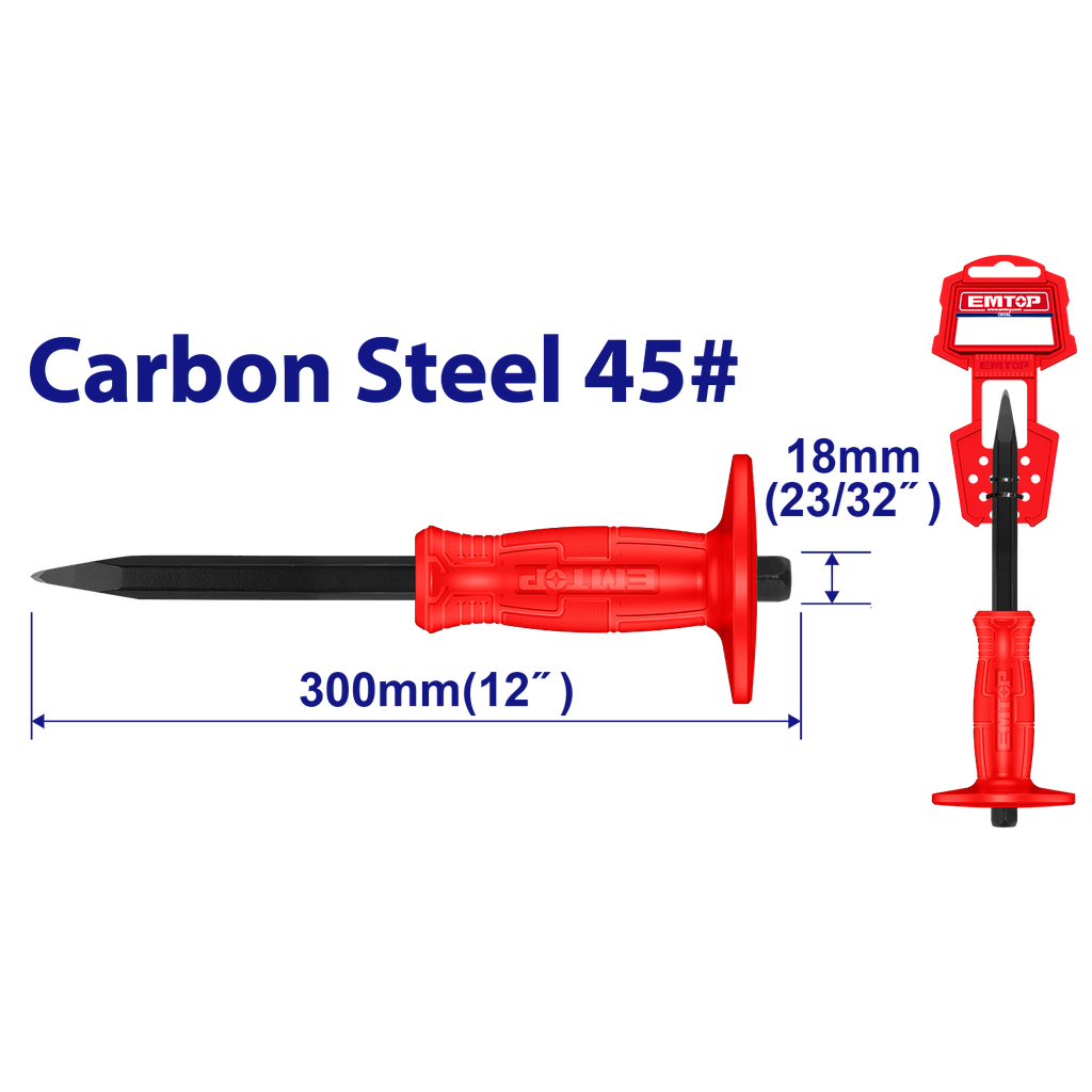 CINCEL EN PUNTA P/CONCRETO 4x18x300MM - EMTOP