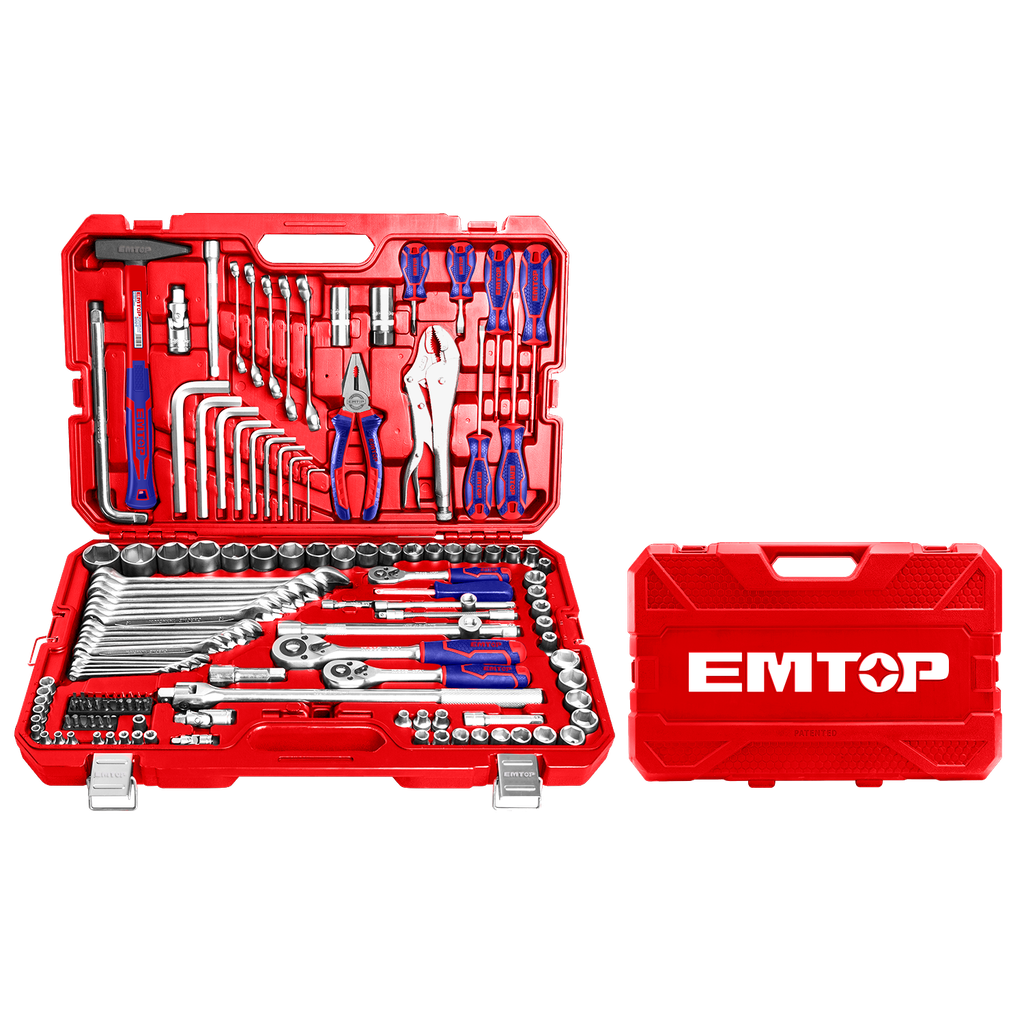 HERRAMIENTAS MANUALES EN JUEGO INDUSTRIAL 142PCS MALETIN PLAST - EMTOP