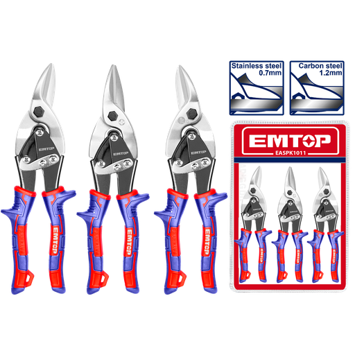 [52 ET EASPK1011] TIJERA DE AVIACION EN JUEGO 3PCS - EMTOP