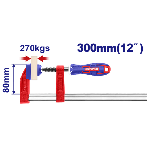 [52 ET ECLPF08101] PRENSA TIPO F INDUSTRIAL 80X300MM 270KG - EMTOP